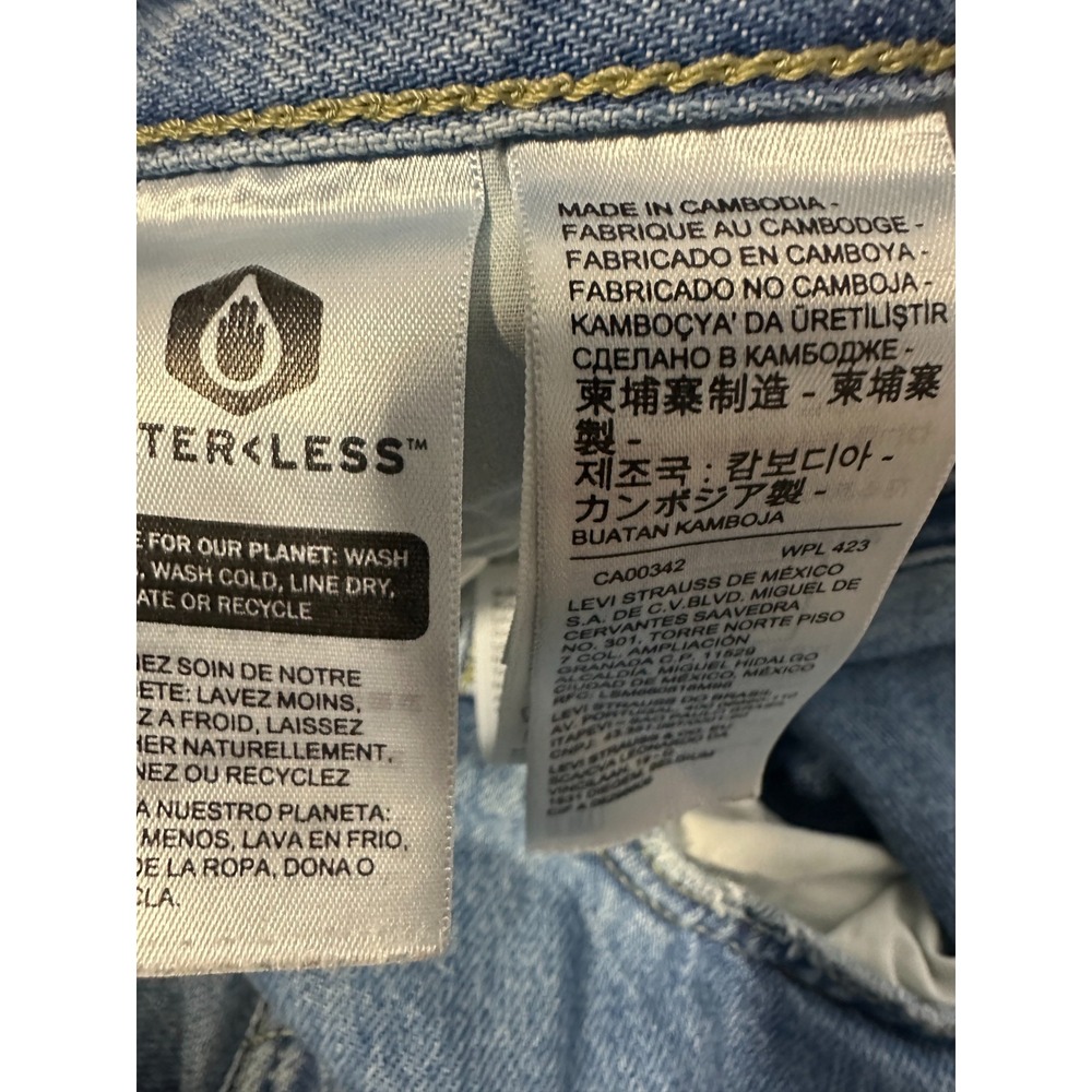 Levi's Low Pro Straight Jeans Women's Size 29 Light Wash Blue Denim Relaxed EUC - Picture 8 of 14